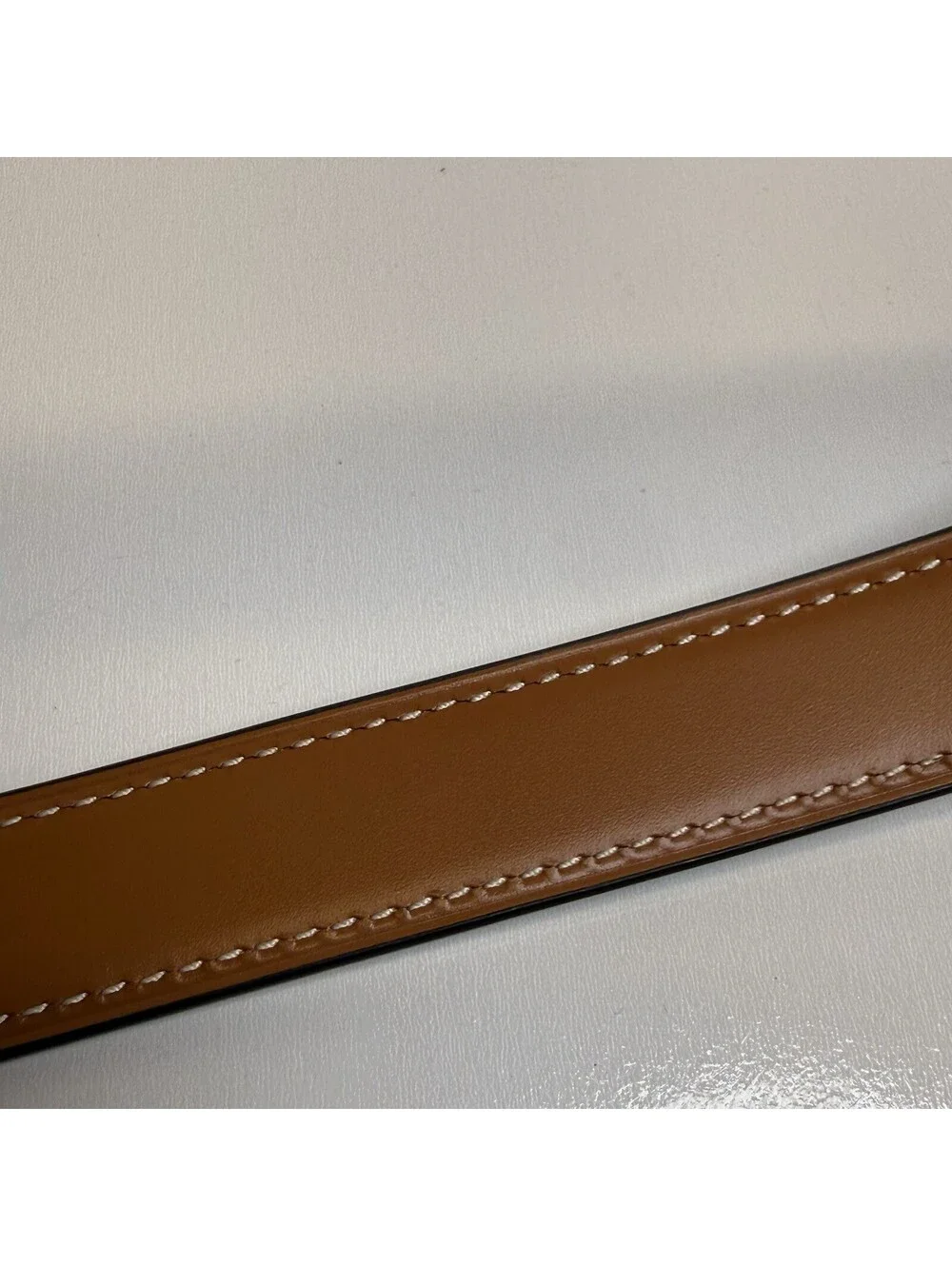 Tory Burch 1” Miller Reversible Belt Women’s Medium | Black & Tan with Gold